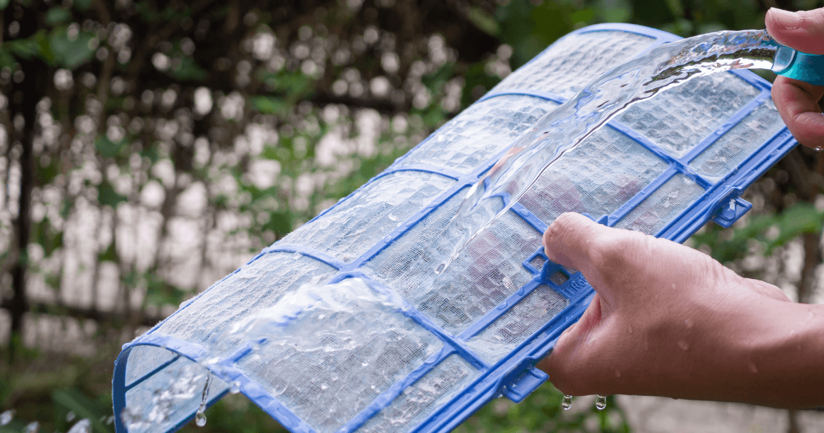 how to clean a portable air conditioner filter