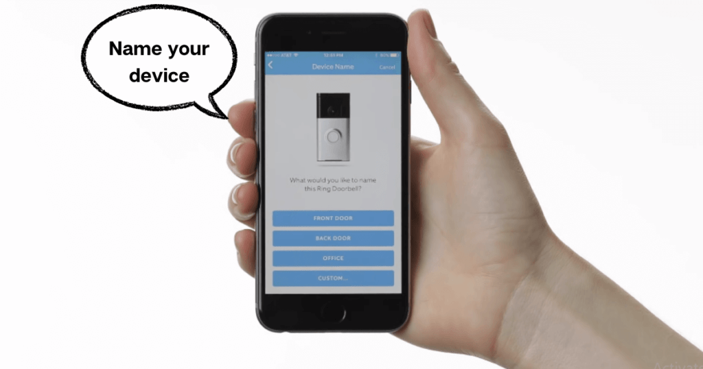 name your ring doorbell in the app